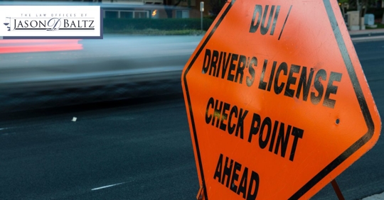 DUI checkpoint sign